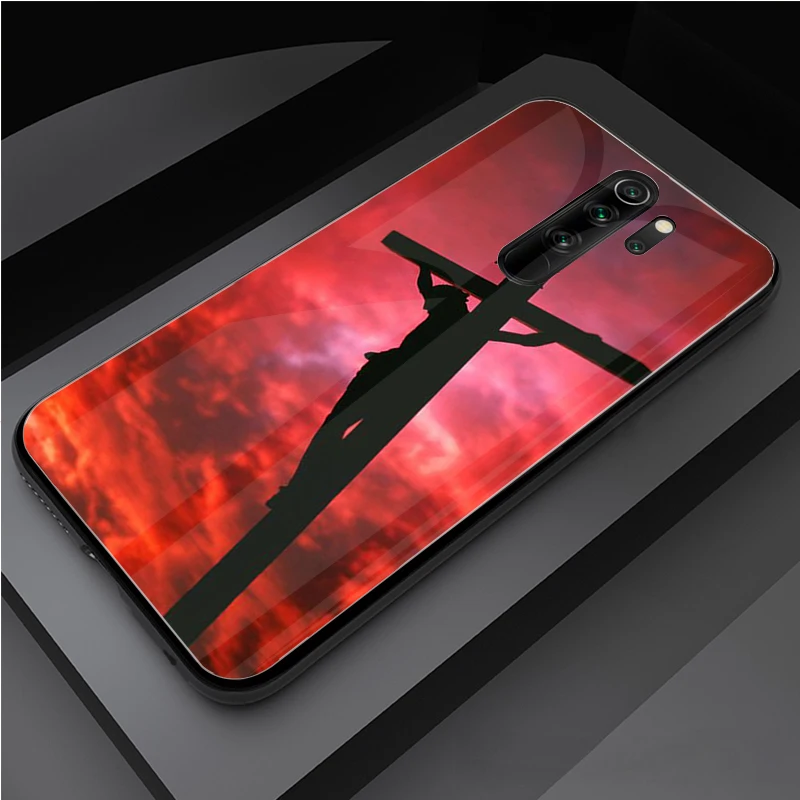 Иисус крест чехол из закаленного стекла для телефона Xiaomi Redmi Note 5 6 7 8 9 Pro Note8T Note9S