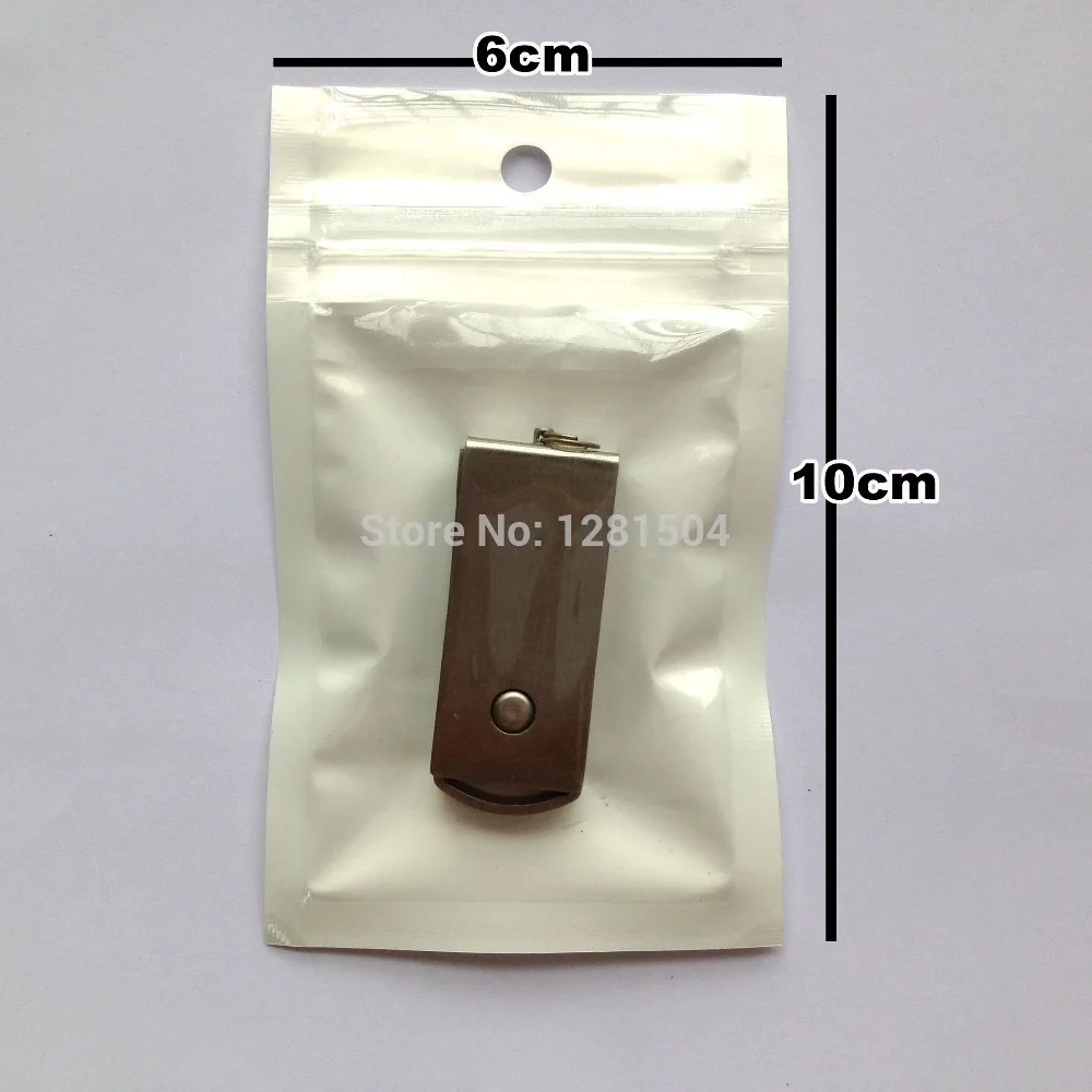 Белый + прозрачный самоблокирующийся пластиковый упаковочный пакет на молнии