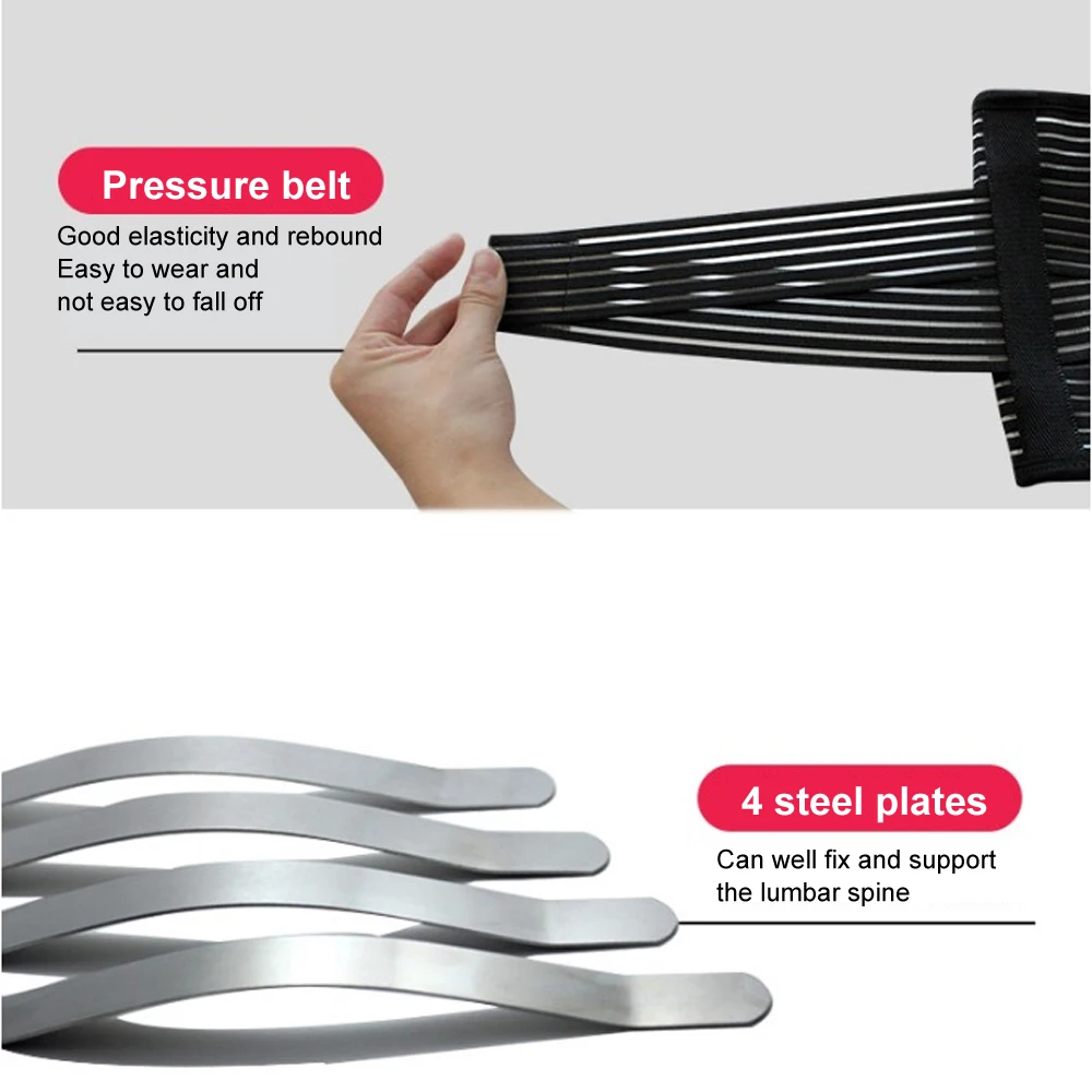 

Breathable Steel Lumbar Waist Back Support Belt Disc Herniation Orthopedic Medical Strain Pain Relief Corset Spine Decompression