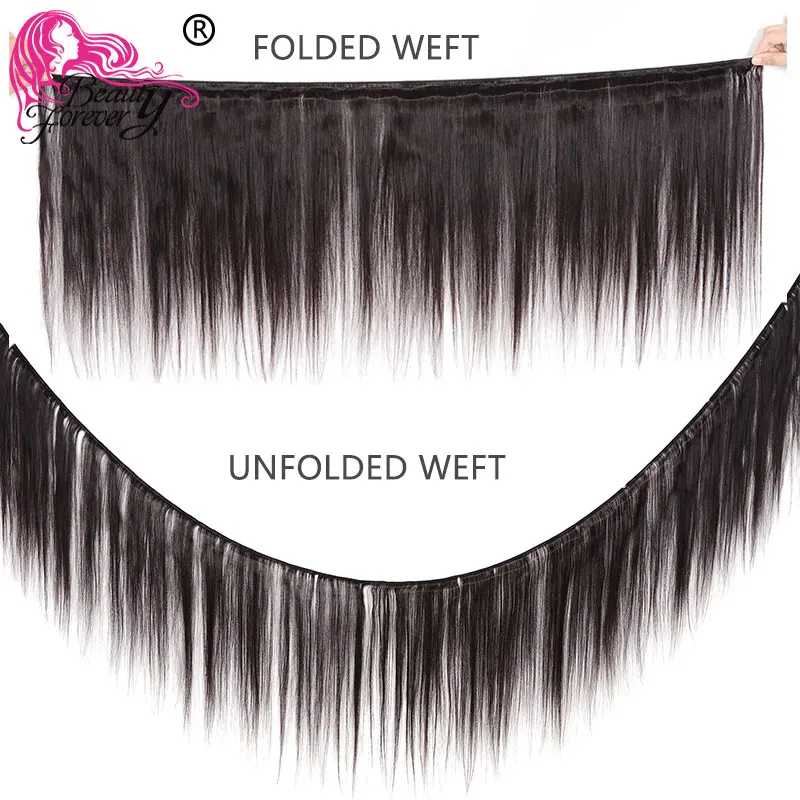 Прямые волосы Beauty Forever бразильские пряди человеческих волос с кружевной