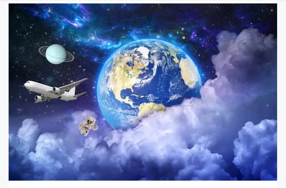 Большие фотообои на заказ 3D обои для гостиной дивана Вселенной галактики