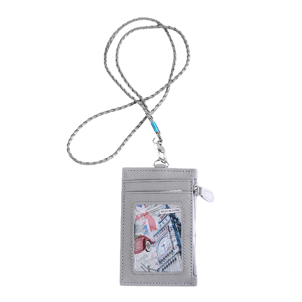 Бейдж унисекс из искусственной кожи на молнии с несколькими отделениями чехол