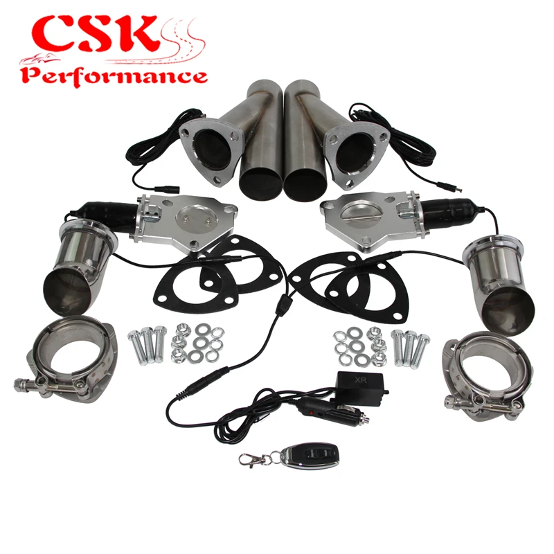 Двойной выхлопной выпускной клапан Catback вырез система E-Cut клапанов комплект