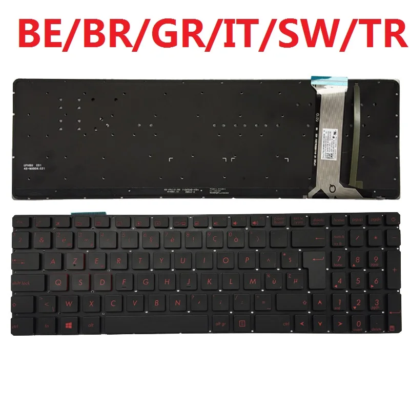 Клавиатура BE/BR/GR/IT/SW/TR для ASUS GL551 GL551J GL551JK GL551JM GL551JW GL551JX N552 N552VX N552VW N552V|Клавиатуры