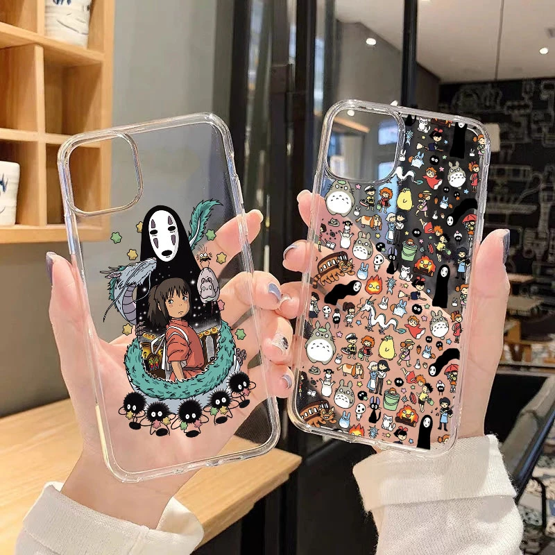 Чехол для телефона с рисунком аниме Унесенные призраками Тоторо iPhone 13 12 11 Pro XS MAX