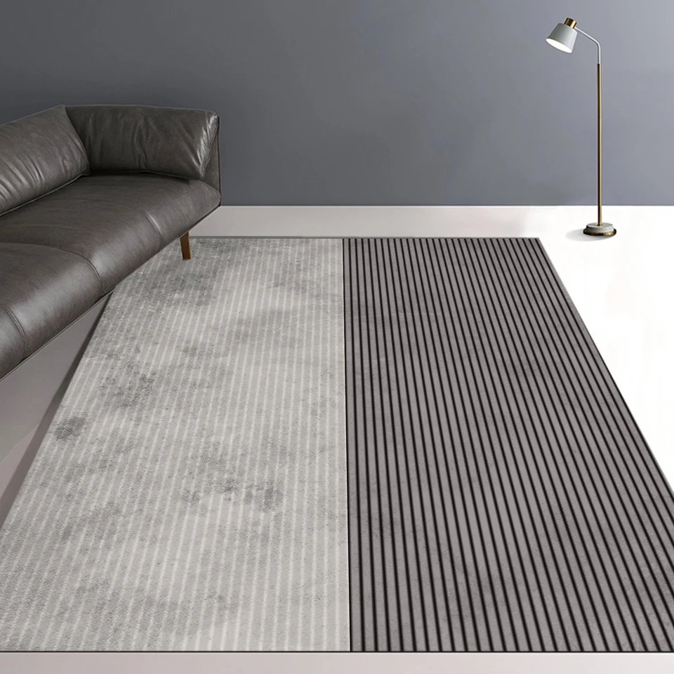 

Modern Simple Mat For Home Retro Stripes Splicing Area Rug For Living Room Sofa Coffee Table Bedside Mat Non-slip Floor Carpets