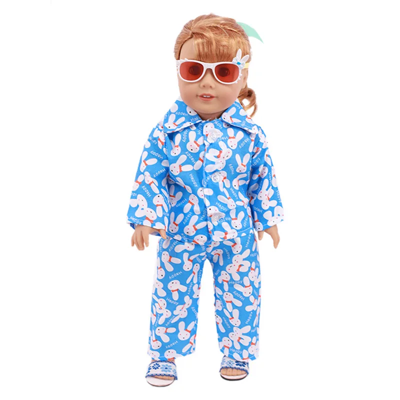 Doll Clothes Cute Floral Print Shirt Pajamas For 18 Inch American Girl's 43 Cm New Born Baby Holiday Gifts Children | Игрушки и