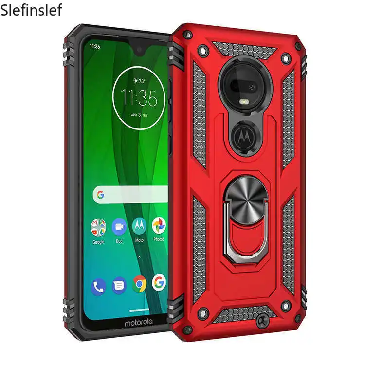 Роскошный сверхпрочный противоударный чехол для телефона Motorola Moto G7 Plus G7Plus Power Armor