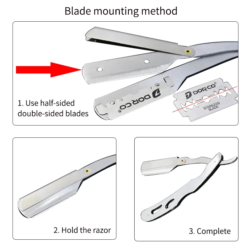 Мужская бритва парикмахерские инструменты и лезвия античный черный складной нож