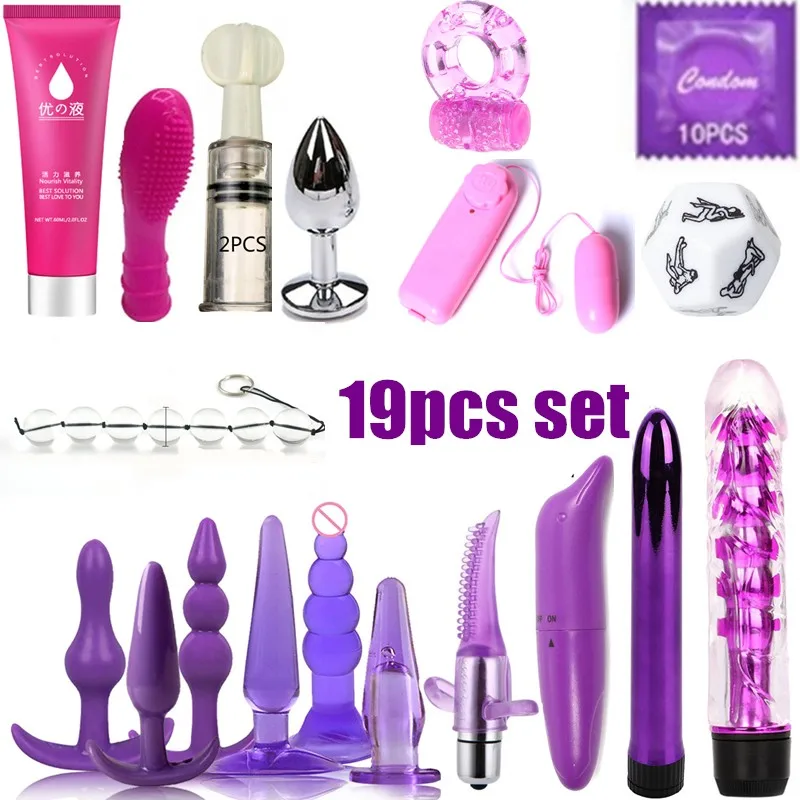 Анальная пробка из 100% силикона, вибратор для БДСМ, 19 шт. Анальная пробка из 100% силикона, вибратор для БДСМ, 19 шт.