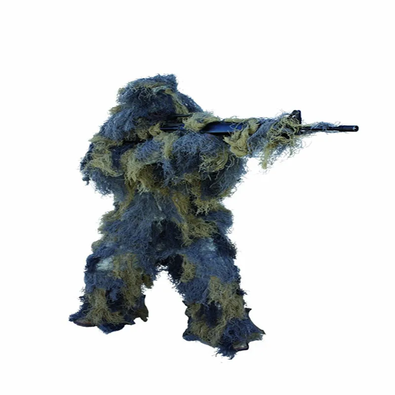 1.2M Airsoft Hunting Blind Ropes Camouflage Ghillie Suit Accessories Elastic Synthetic Fiber Mlitary CS Hunting Blind Gun Wraps