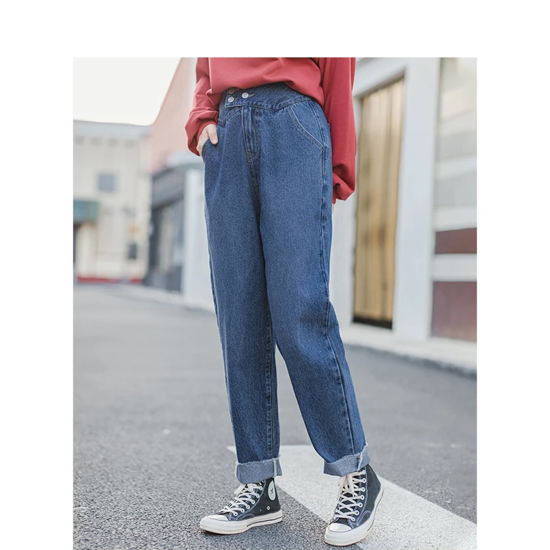 INMAN весна 2020 Новое поступление Ретро стиль на пуговицах свободные тонкие женские