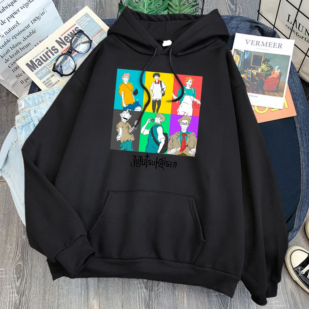 

Megumi Fushiguro Print Hoodies Mens Jujutsu Kaisen Harajuku Casual Fleece Sweatshirts Hooded Male Loose Streetwear COTTON