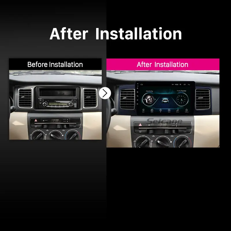 Seicane 9 дюймов 2din Android 8 1 Автомобильный GPS мультимедийный плеер стерео для 2013 Toyota