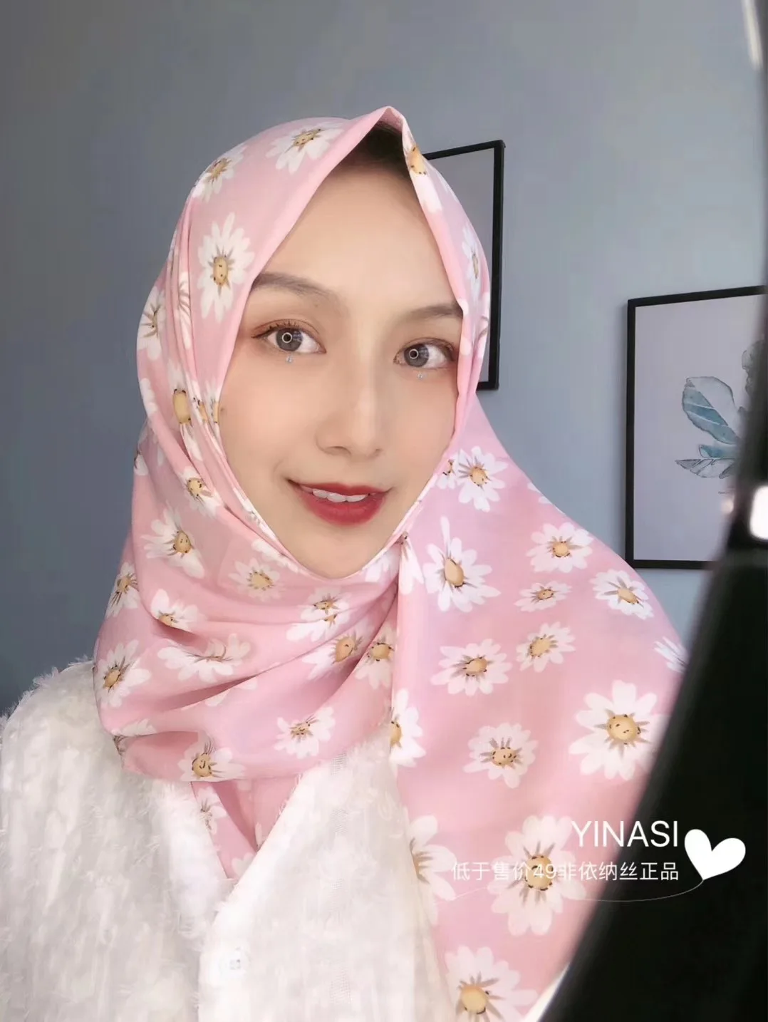 Мусульманский головной платок новинка летнее газовое полотенце с фруктами