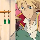 Серьги в виде движущегося замка из аниме Howl, ювелирные изделия, подвеска в виде капли из хрустального камня, аксессуары для аниме, серьги в виде воющего зажима, Подвеска для женщин