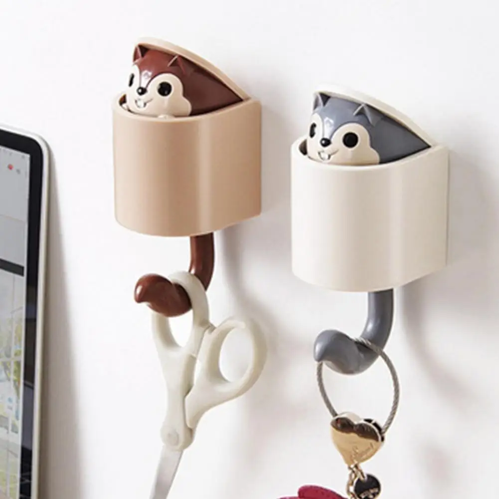 

Вешалка с крючком, настенная самоклеящаяся вешалка с рисунком белки без отверстий для полотенец
