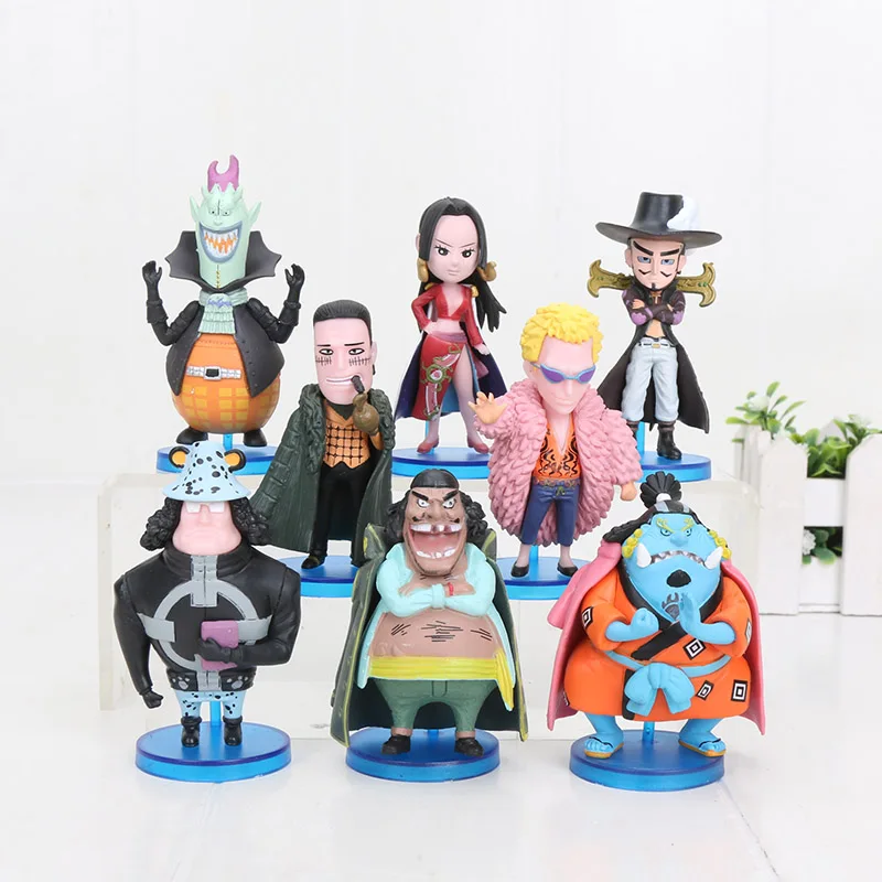 8 шт./компл. Аниме ONE PIECE фигурка Боа Хэнкок Jinbei one piece Ботинки в стиле Эдвард Ньюгейт