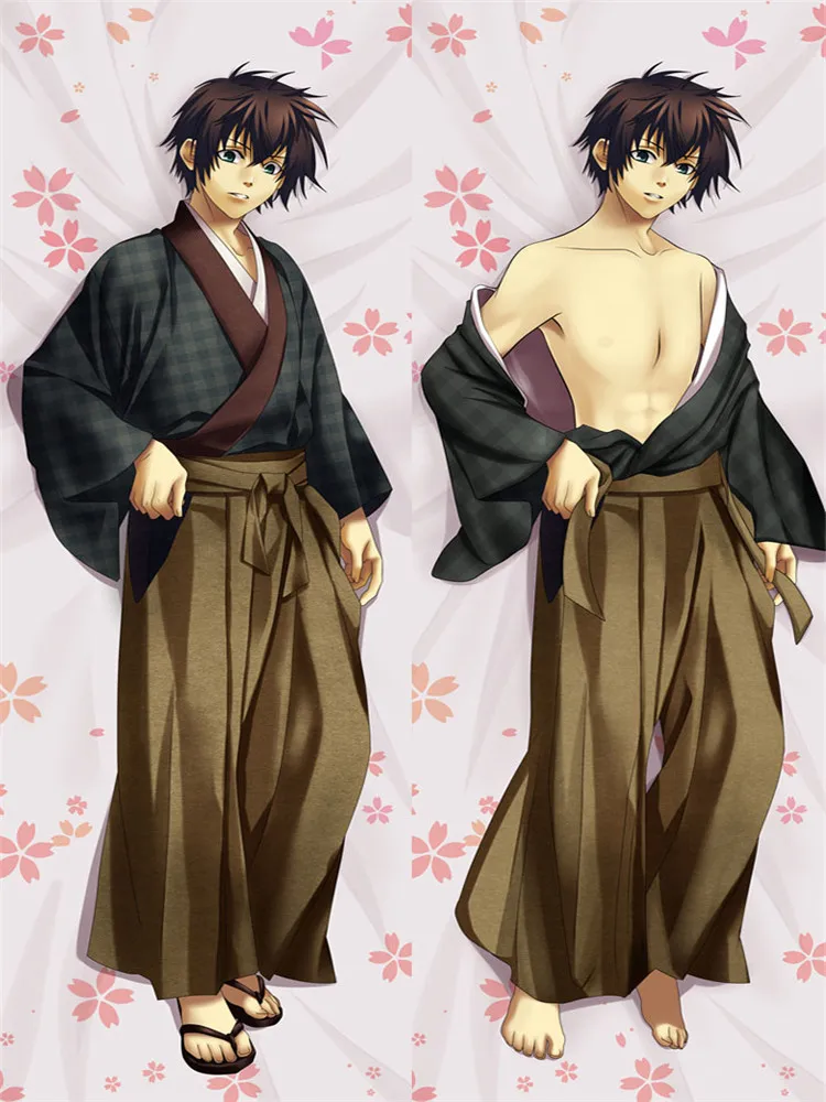 Аниме Hakuouki Dakimakura красивый мальчик Saito Hajime Otaku обнимающая Подушка Наволочка