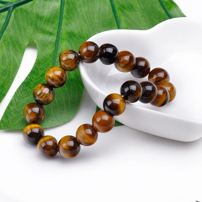 Лидер продаж бусины для влюбленных из натурального камня тигрового глаза шармы