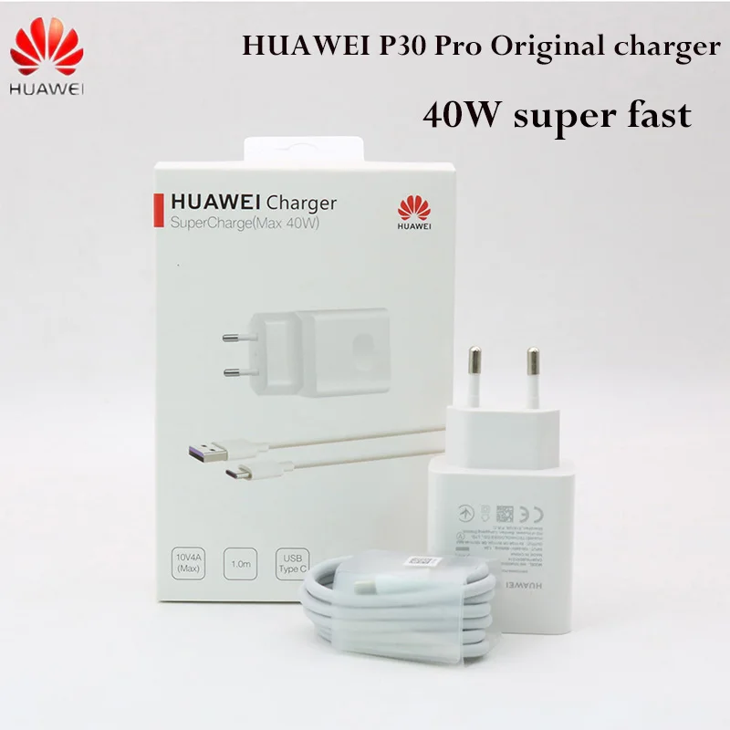 Быстрое зарядное устройство Huawei Supercharge 10 в 4A 40 Вт адаптер 5A Type C Дата кабель для Mate