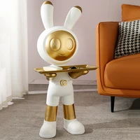 home decoration accessories for living room figurines interior space rabbit large floor decoration statues sculptures ornament