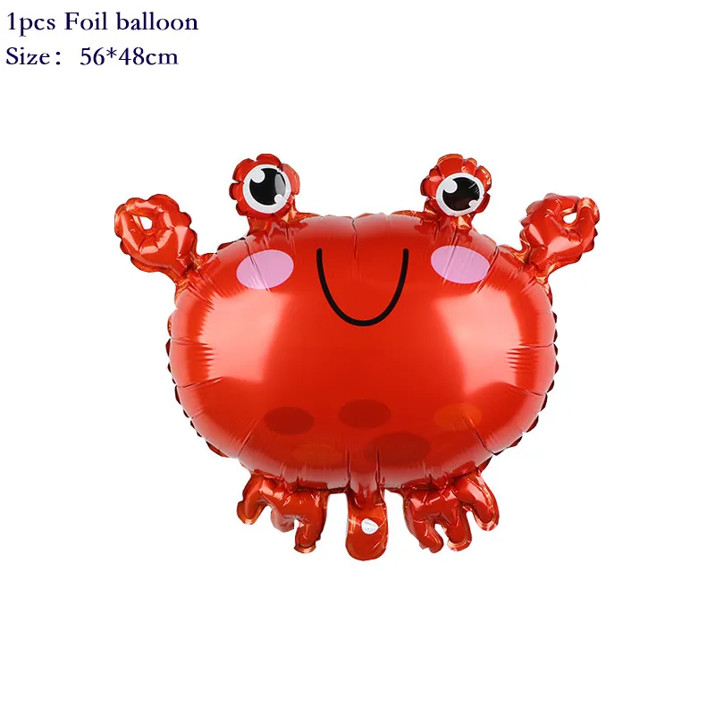 Фольгированные воздушные шары в виде морской рыбы 1 шт. мультяшное животное краб