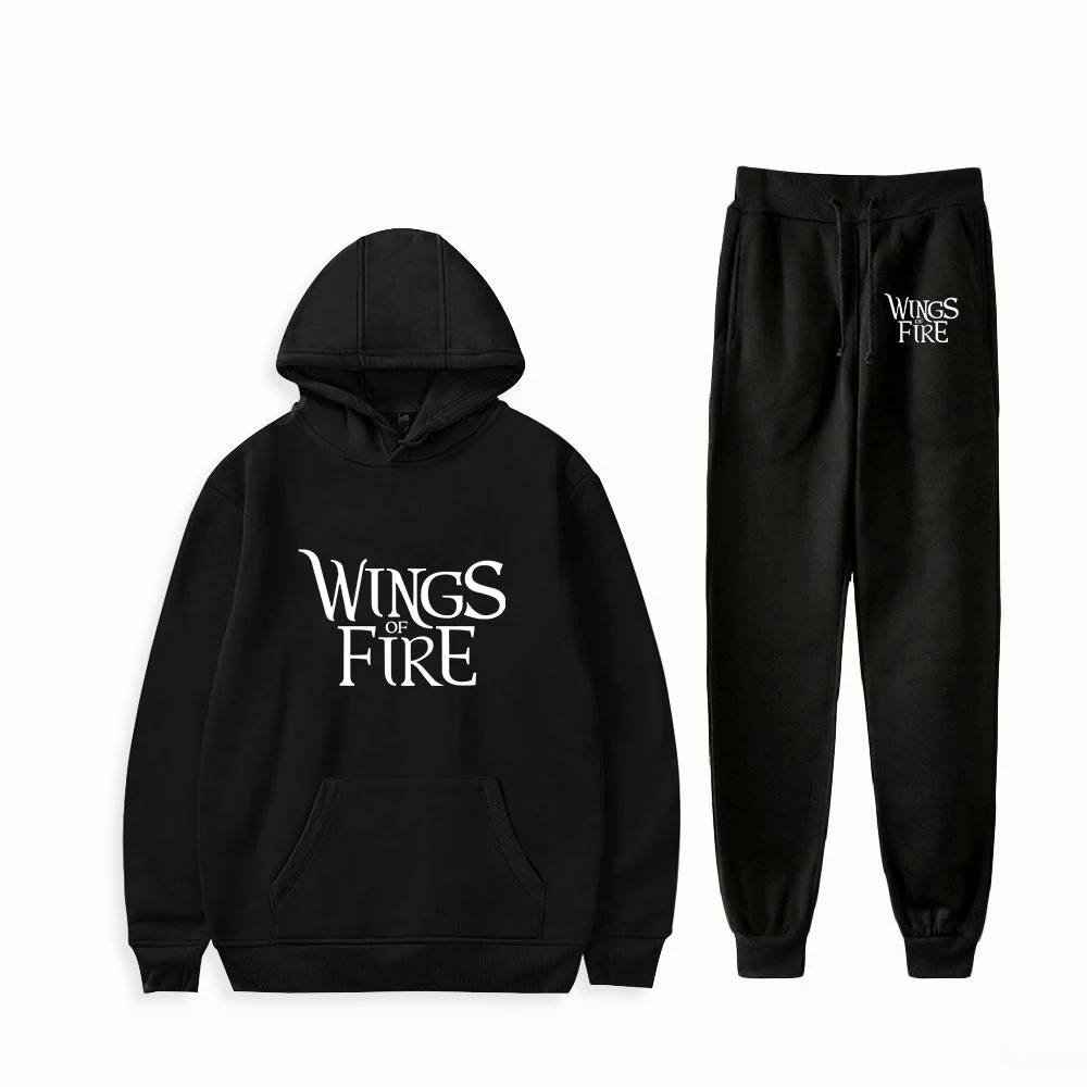 

Wings of Fire Two Piece Set Women Men Long Sleeve Hoodies+Jogger Pants Fashion Hot Sale Casual Streetwear Clothes