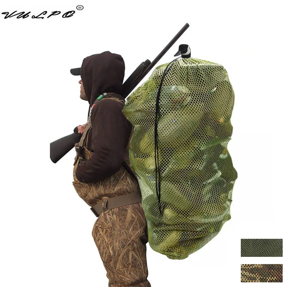 

VULPO 100X75cm Outdoor Durable Hunting Duck Goose Turkey Decoy Bag Large Capacity Mesh Net Bag with Shoulder Straps