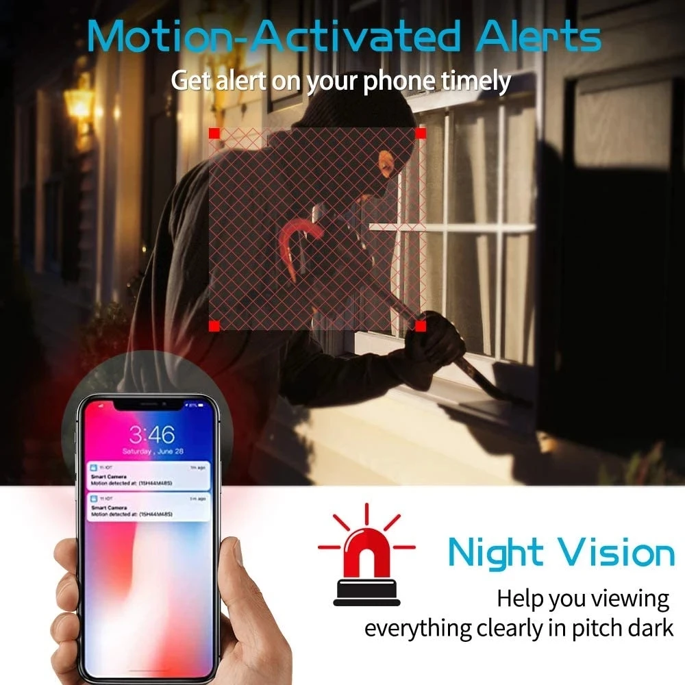 Camhi 4K Ultra HD WiFi Bullet Camera Starlight Night Vision H265 Наблюдение AI Обнаружение движения Открытый 8MP