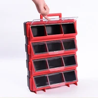 12 bins storage tool case electronic component case plastic parts storage hardware grid craft cabinet tool case drawer