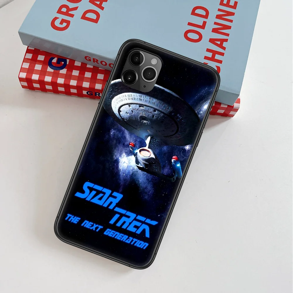 

Stars Spaceship Treks Phone Case For IPhone 4 4s 5 5S SE 5C 6 6S 7 8 Plus X XS XR 11 12 Mini Pro Max 2020 black Hoesjes Tpu