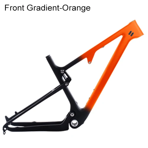 FG-Orange Полная карбоновая подвеска велосипедная рама 29er MTB через ось 12 мм карбоновая подвеска BMX горные велосипеды горные велосипедные рамы - Цвет: FG-Orange