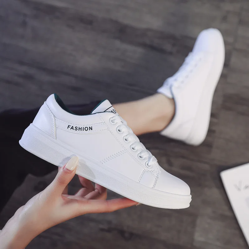 Кроссовки женские на шнуровке классические Вулканизированная подошва круглый