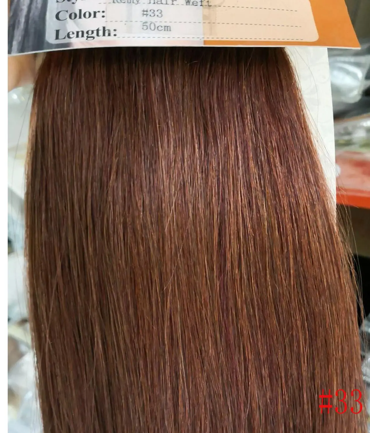 #33 Chocala Hair 2"-28" Искусственные волосы одинаковой направленности волос 1 шт. набор 220 г натуральные бразильские прямые волосы шт зажим для наращивания человеческих волос - Цвет: #33
