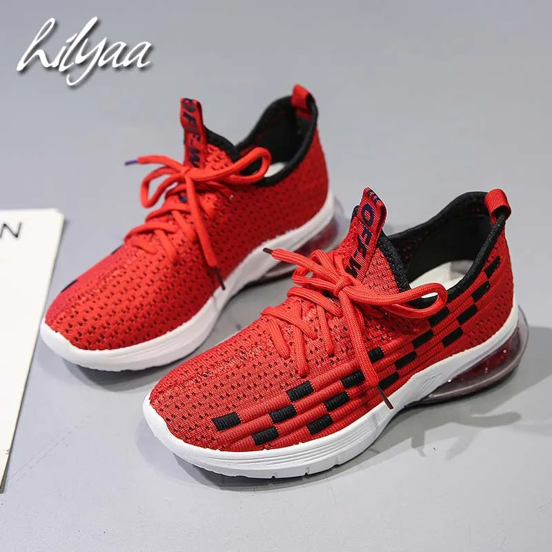 

Новинка весны 2020 года; женские кроссовки из дышащей сетки; Красные кроссовки для девочек; женские кроссовки; Повседневная Вулканизированна...