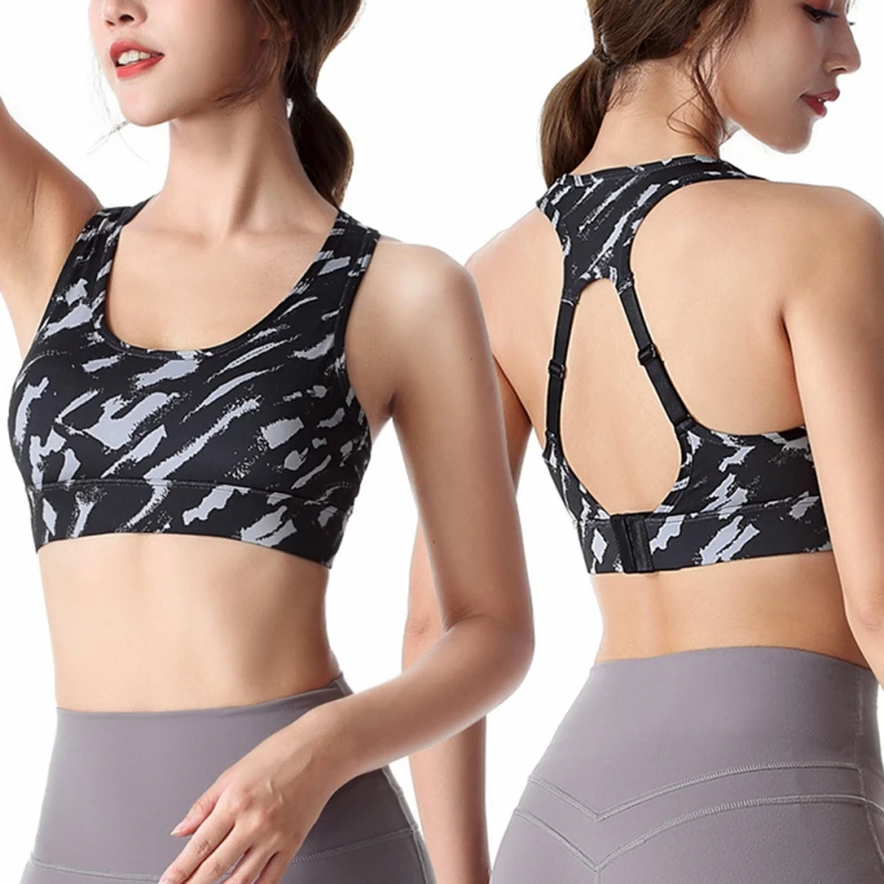 

Бюстгальтер женский спортивный Камуфляжный для йоги и бега