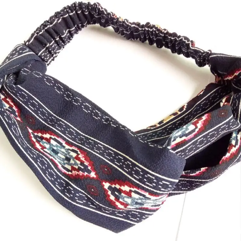 

Women Spring Autumn Suede Headband Vintage Cross Knot Elastic Hair Bands Soft Ethnic Girls Hairband Hair Accessories