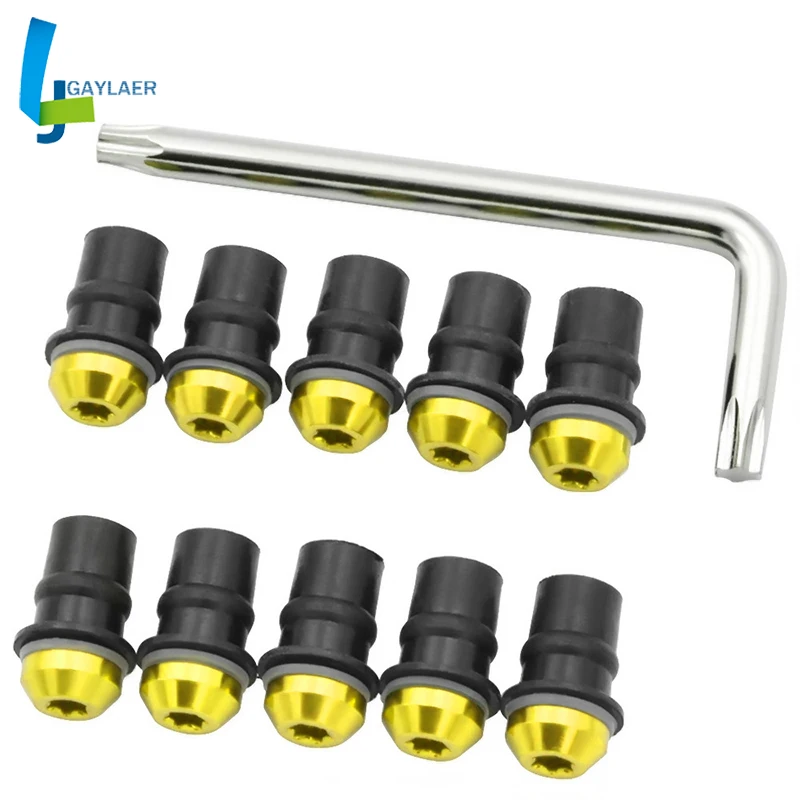 

Болты для ветрового стекла мотоцикла 5 м, 10 шт., винты для KTM, Suzuki, Honda, Kawasaki, Yamaha, Aprilia, Ducati