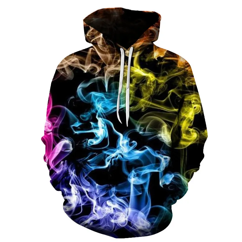 

2021 New Colorful Flame Hoodie 3D Sweatshirt Men And Women Hooded Loose Autumn And Winter Coat Street Clothing Jacket Hoodies