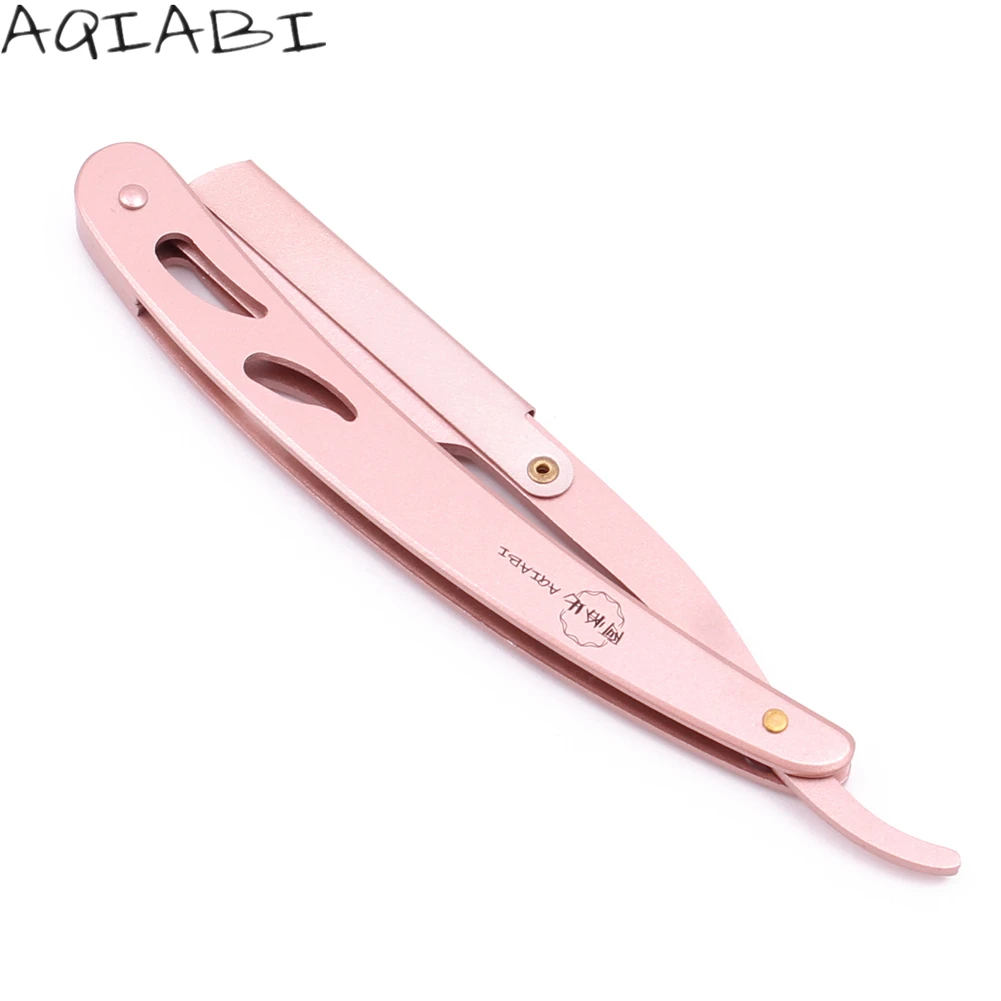 100 шт. бренд AQIABI Профессиональный парикмахерский стальной складной нож для