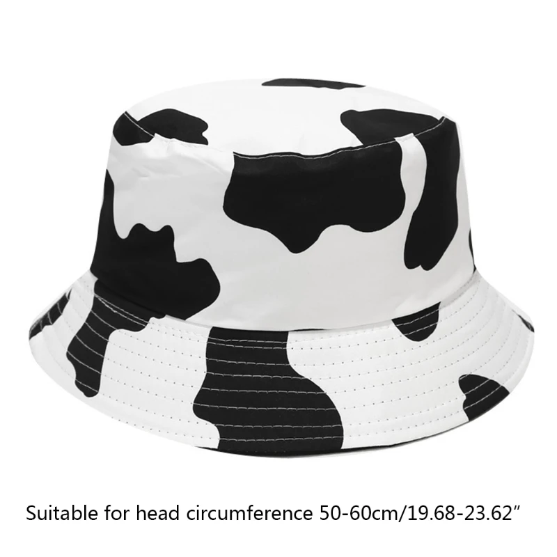 

Unisex Cow Print Bucket Cap Fisherman Hat UV Protection Sun Hats for Women Men Outdoor Activities Snug Fit All Day Wear
