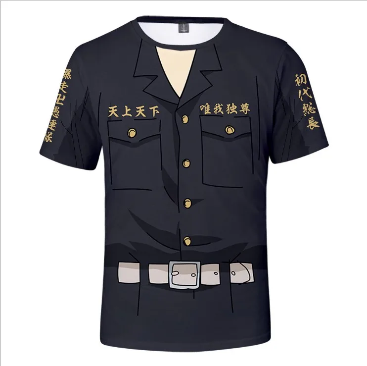 

Футболка унисекс из аниме Токийский рестигс, верх с коротким рукавом и круглым вырезом для мужчин и женщин