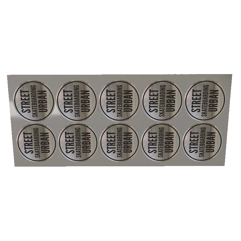 New style Glossy Silver Sticker Label Printing