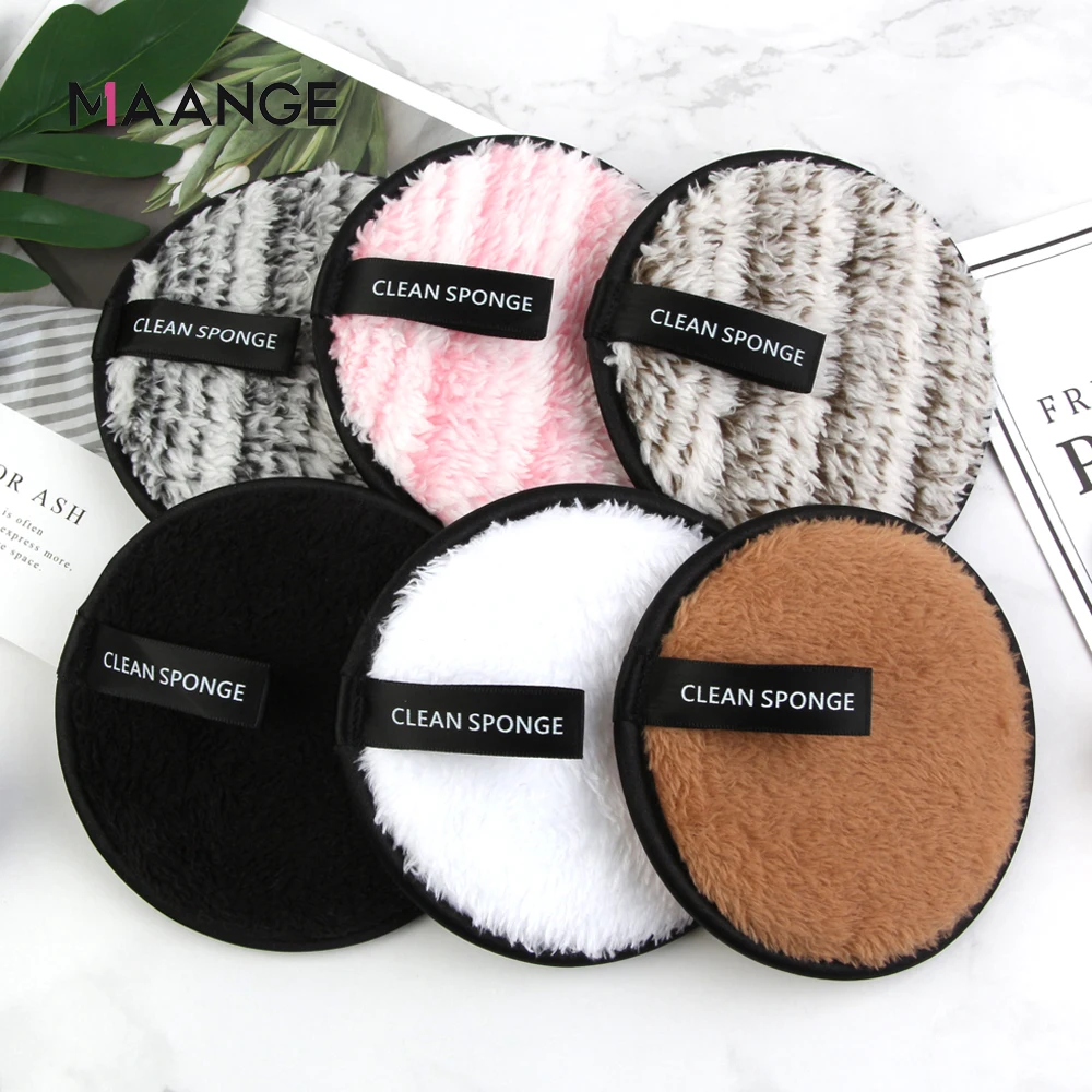 MAANGE 3PCS Microfiber Makeup Remover Towel Reusable Cleansing Cloth Pads Face Cleaner Plush Puff Foundation Skin Care Tool |