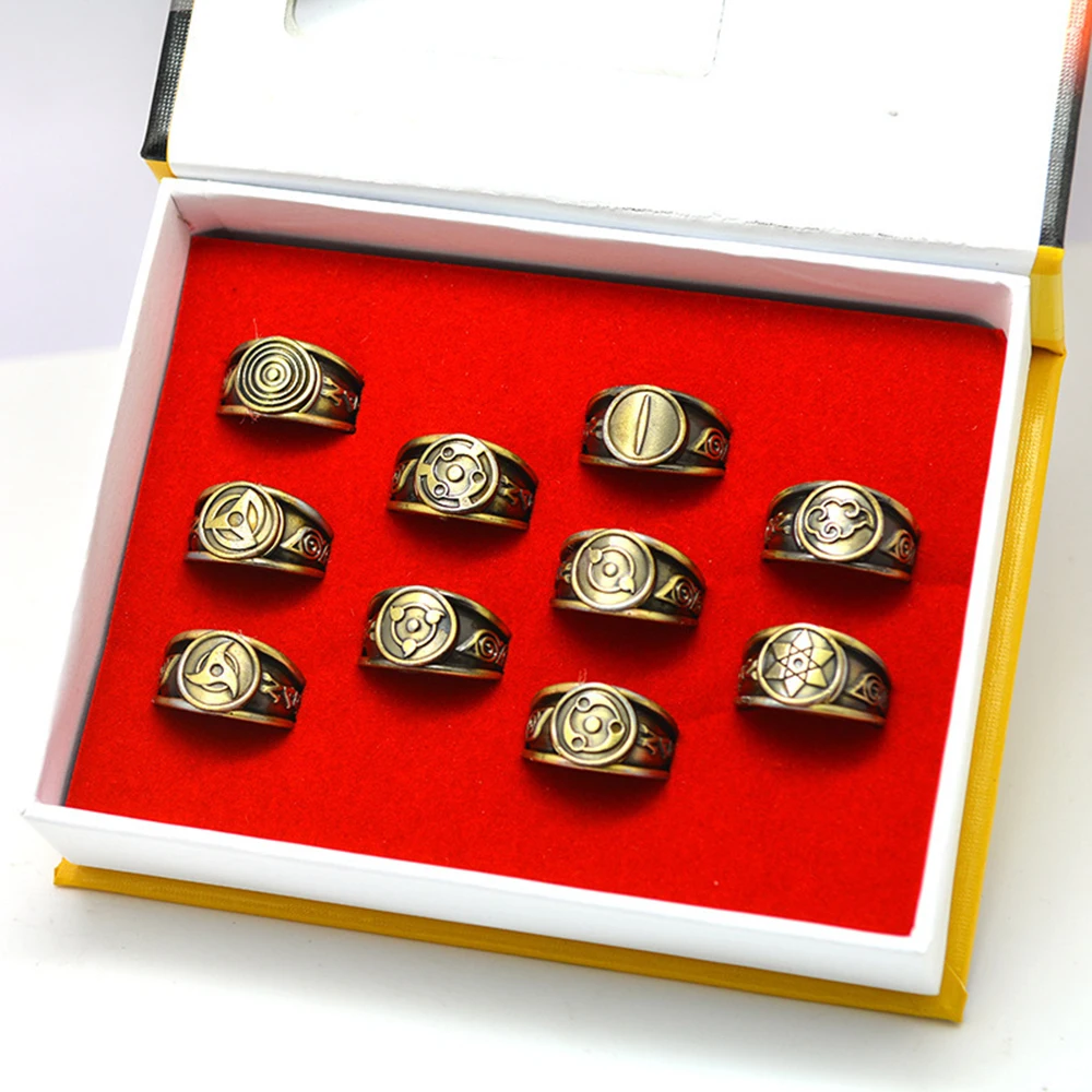 Кольца для косплея Итачи Акацуки металлические аксессуары идани Хидан Тоби от