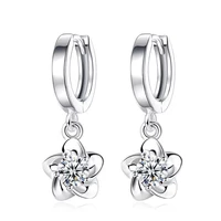 trendy s925 sterling silver fancy earrings diamond amethyst gemstone silver 925 jewelry orecchini aros mujer oreja drop earrings