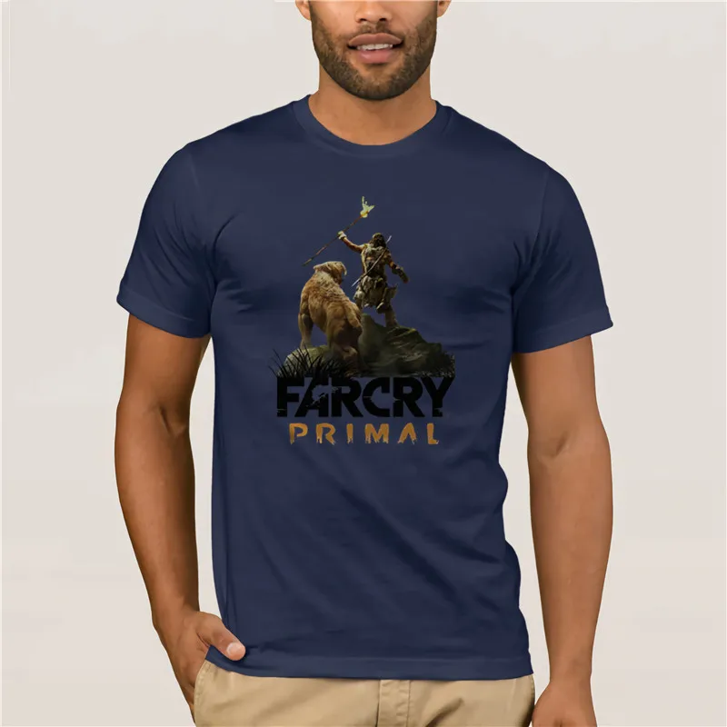 Летняя мужская Футболка Keep Calm and остаться оригинальный убийства FAR CRY primal с