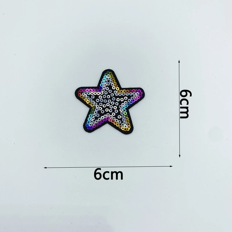 10 шт./компл. блестящие нашивки со звездами аппликация с помощью утюга для джинсов