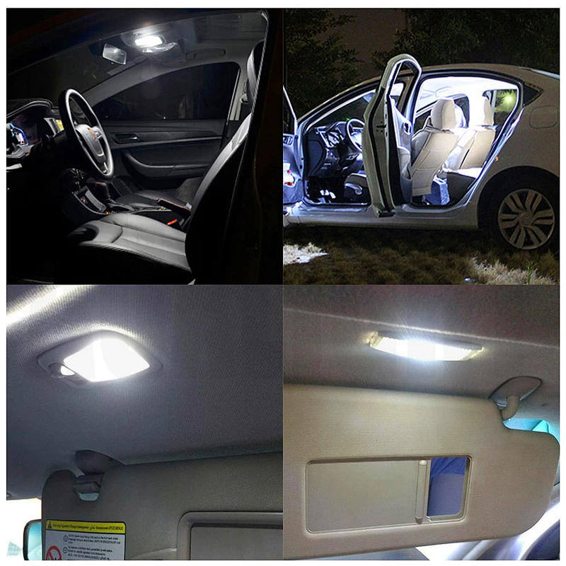 

100Pcs Big Promotion 31mm 36mm 39mm 41mm 5050 SMD 6 LED Festoon Dome Car Auto Interior Reading Map Lights Door Bulb Lamp DC12V
